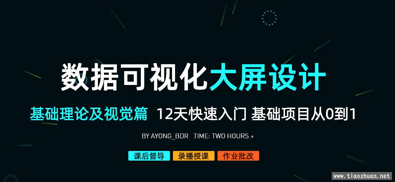 数据可视化大屏设计基础理论及视觉篇2020年9月【画质高清有素材】