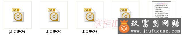 水果烧烤技术配方秘方 文字资料+4部可视教程 特色小吃资料