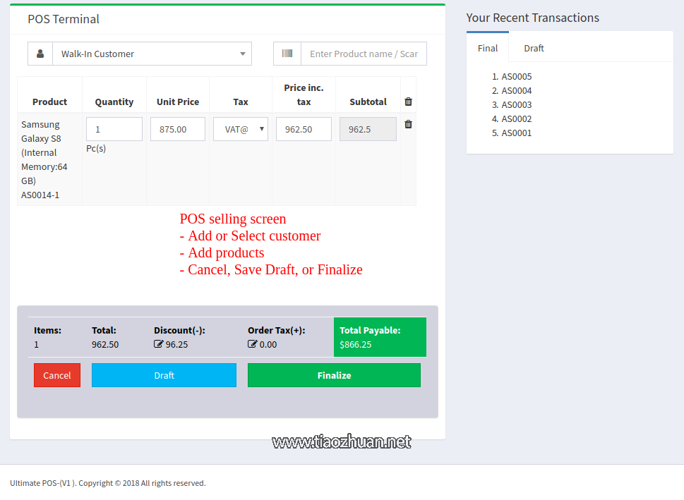 5.POS Selling screen.png