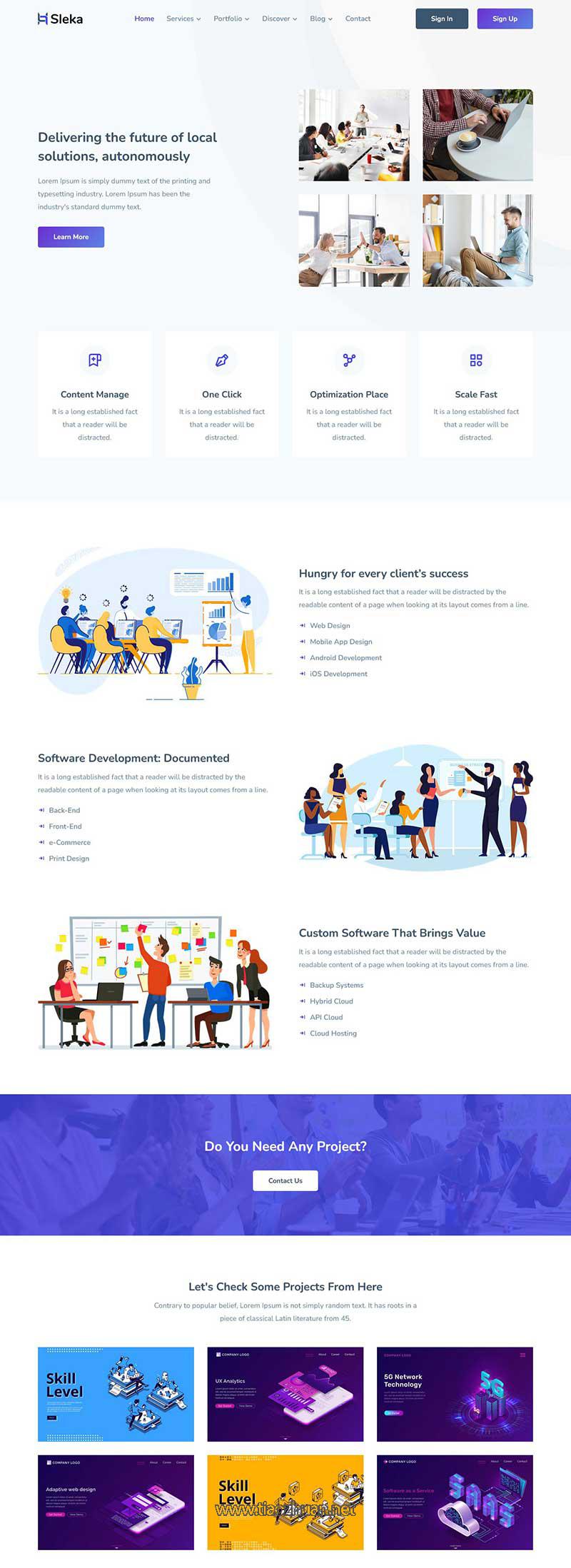 创新IT服务与软件开发网站前端静态html模板