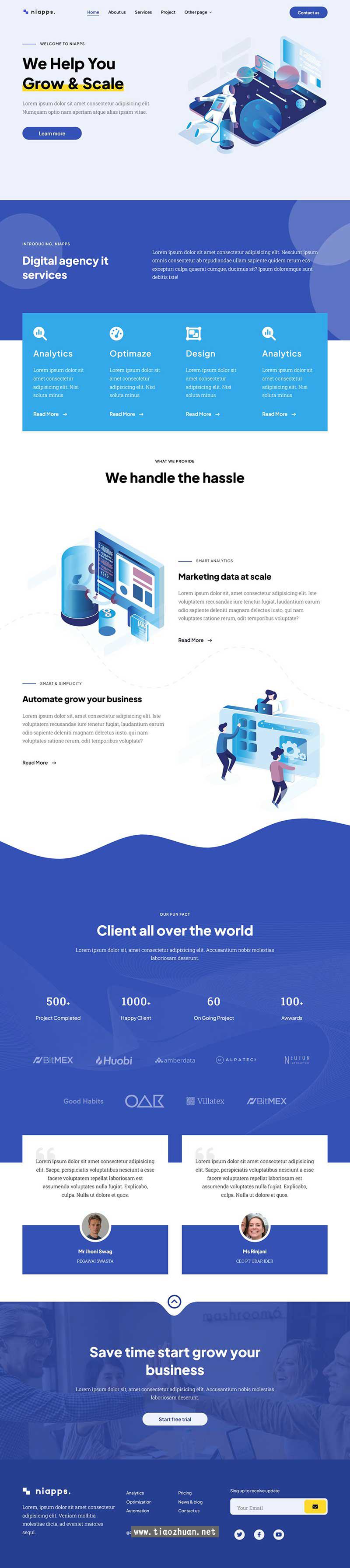 数字增长业务拓展服务前端静态html网站模板