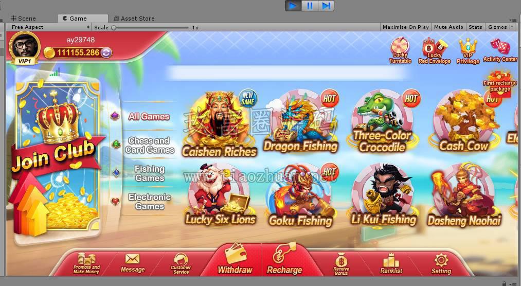 海外捕鱼拉霸多语言纯源码+服务端C#客户端Unity