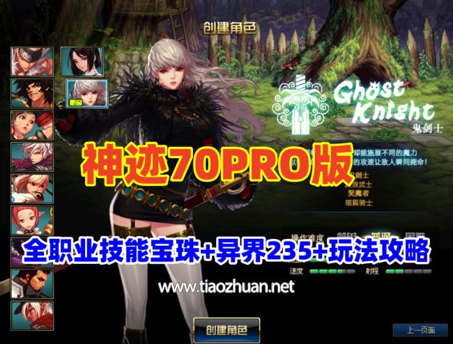DNF70级神迹PRO版,真女鬼女圣职,全职业技能宝珠异界235，配详细玩法攻略+安装视频教程