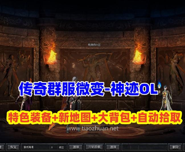 神迹OL专属神器单职业微变，自动拾取+元神,坐骑,皮肤等系统+大背包+安装及GM视频