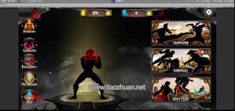 Unity3d游戏《暗影格斗》源码
