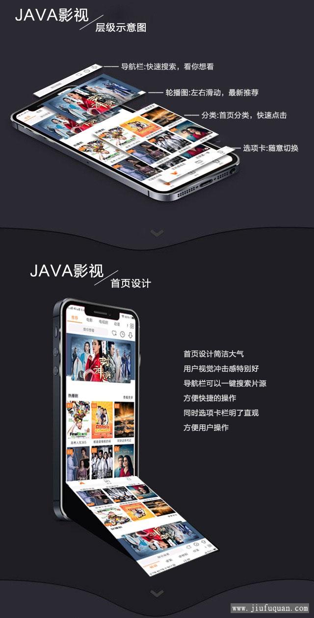 2019新UI新版JAVA原生双端影视APP投屏影视APP源码