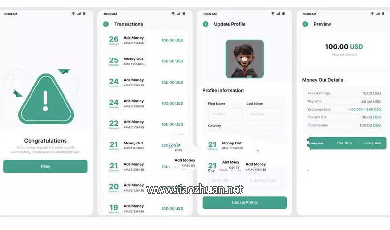 第三方担保Flutter转账汇款系统APP源码+Web前后端源码