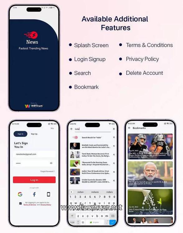 Flutter新闻资讯阅读手机APP源码+Web前后端源码V3.1.6
