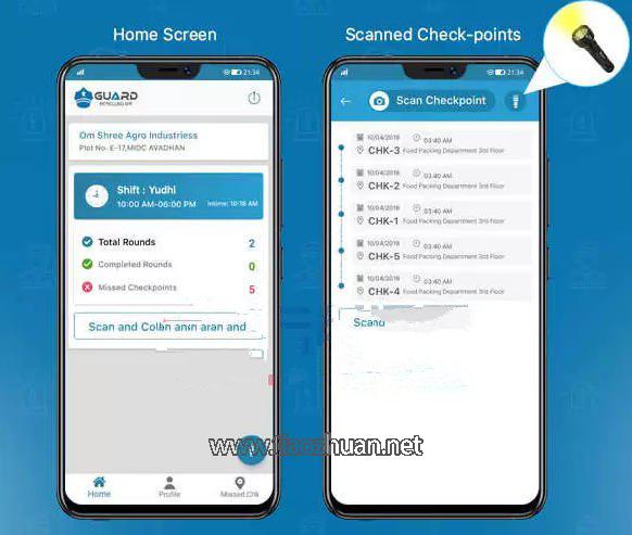 Android门卫保安巡逻管理系统APP源码